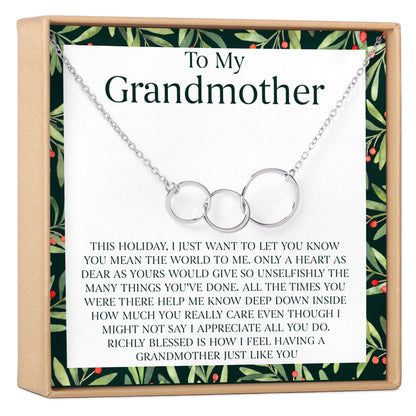 Christmas Gift for Grandmother Necklace, Multiple Styles