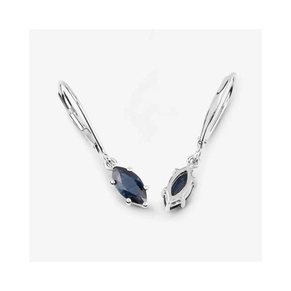 1.20 Ct Marquise Blue Sapphire Prong 10K Gold Dangle Earrings