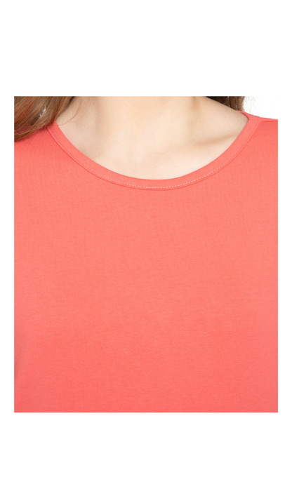 Women's Classic Comfort Fit 3/4 Sleeve length Crew Neck Jersey knit T-Shirt