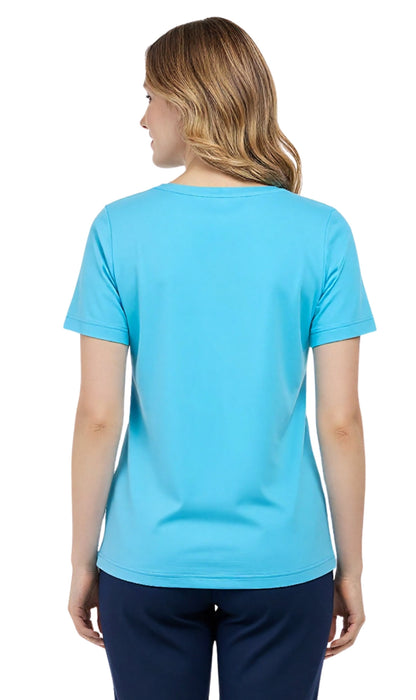 Women's Perfect Short-Sleeve V-Neck Tee Shirt - Cotton blend and Wrinkle Resistant