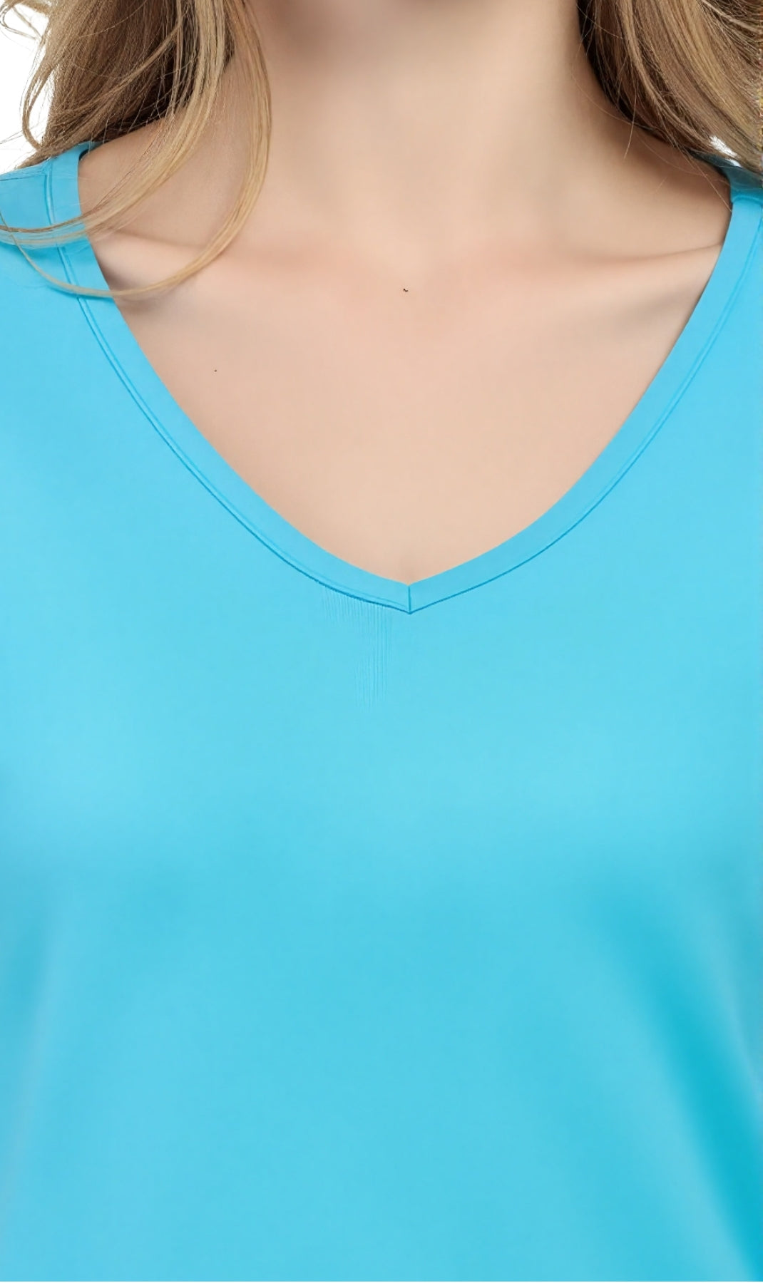 Women's Perfect Short-Sleeve V-Neck Tee Shirt - Cotton blend and Wrinkle Resistant