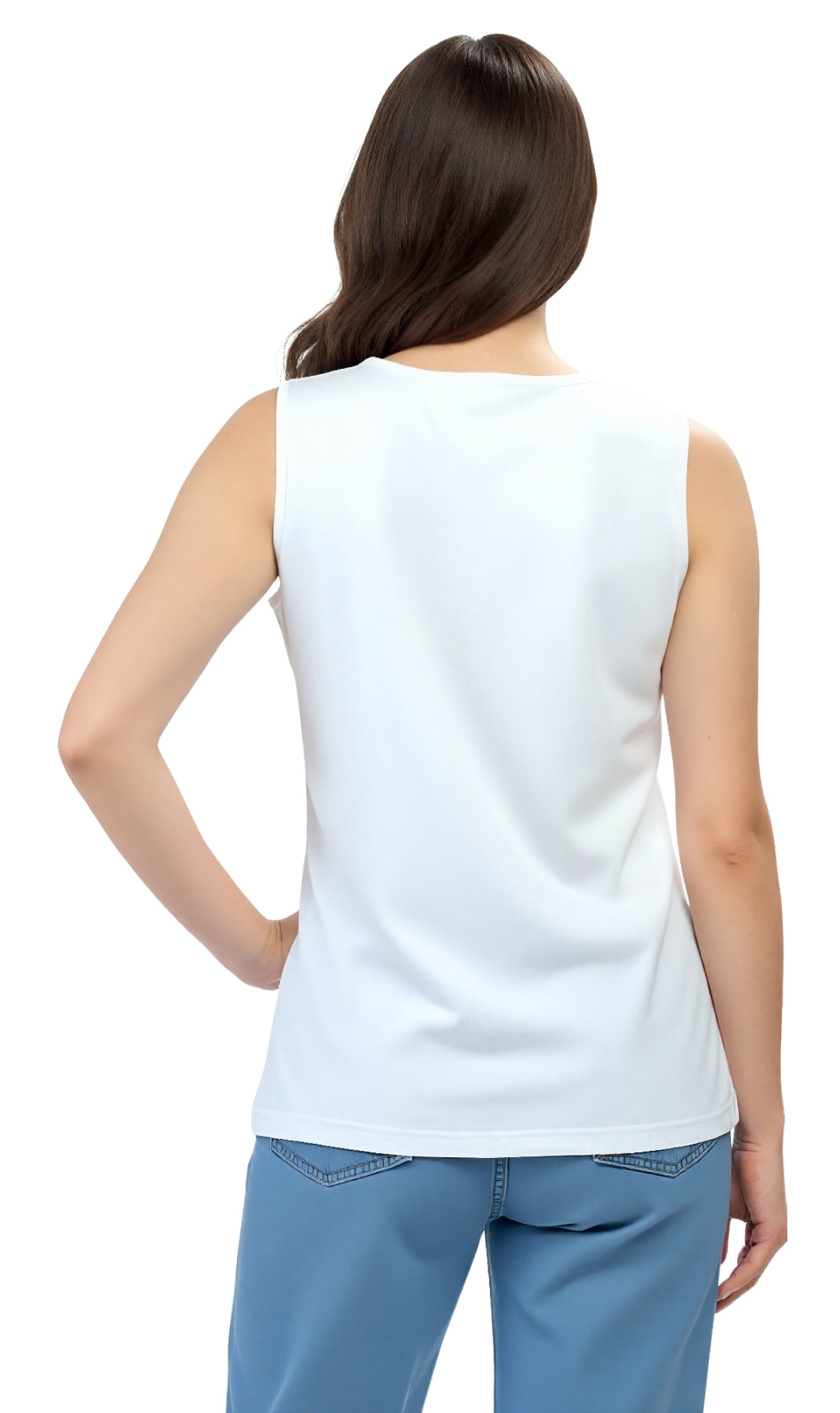 Women's Classic Relaxed Fit Cotton blend Sleeveless Tank Top