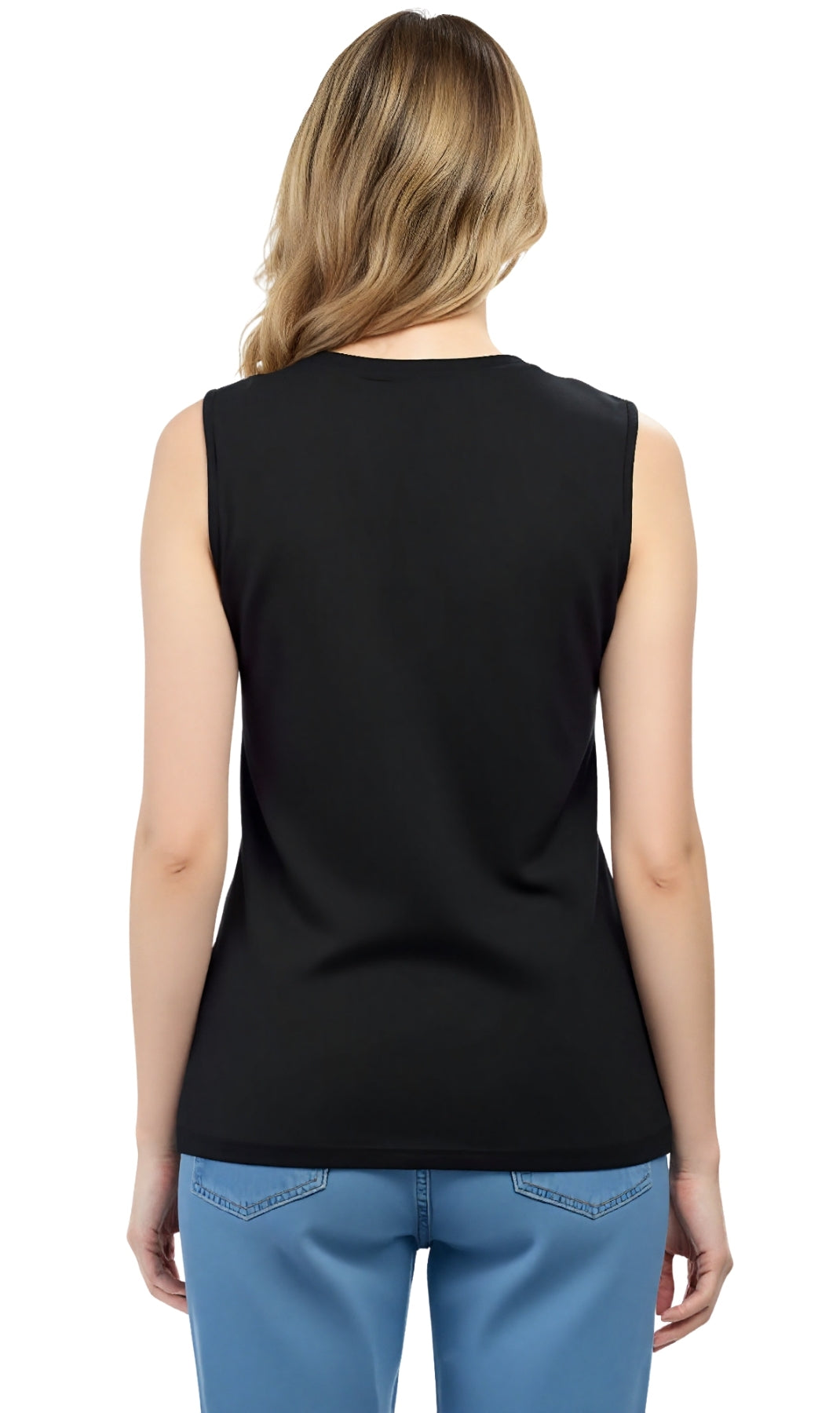 Women's Classic Relaxed Fit Cotton blend Sleeveless Tank Top