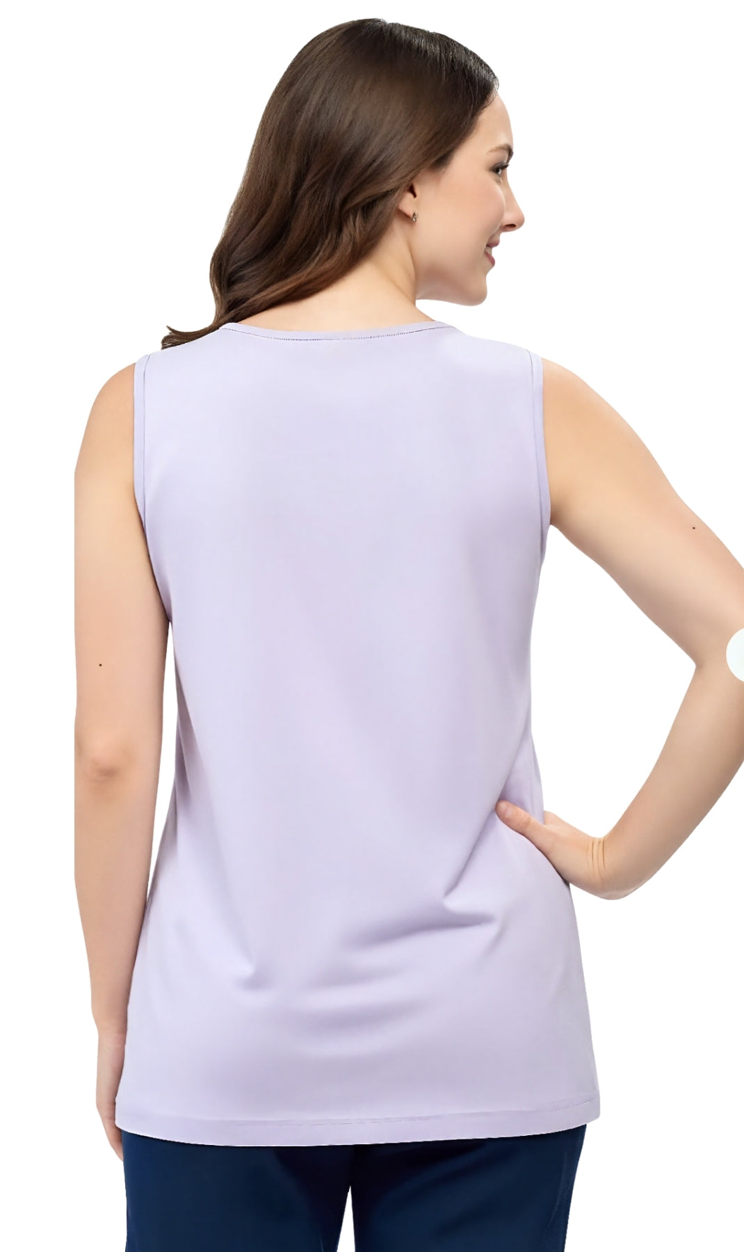 Women's Classic Relaxed Fit Cotton blend Sleeveless Tank Top