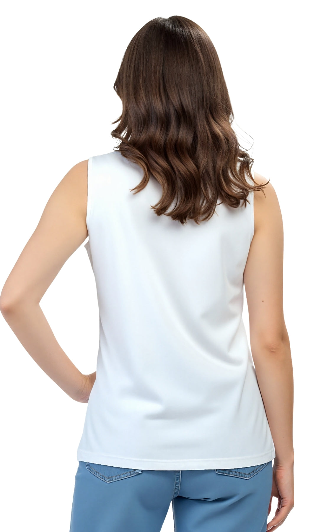 Women's Classic Relaxed Fit Cotton blend Sleeveless Tank Top