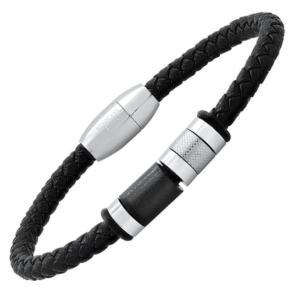 Ying Yang Braided Leather Bracelet
