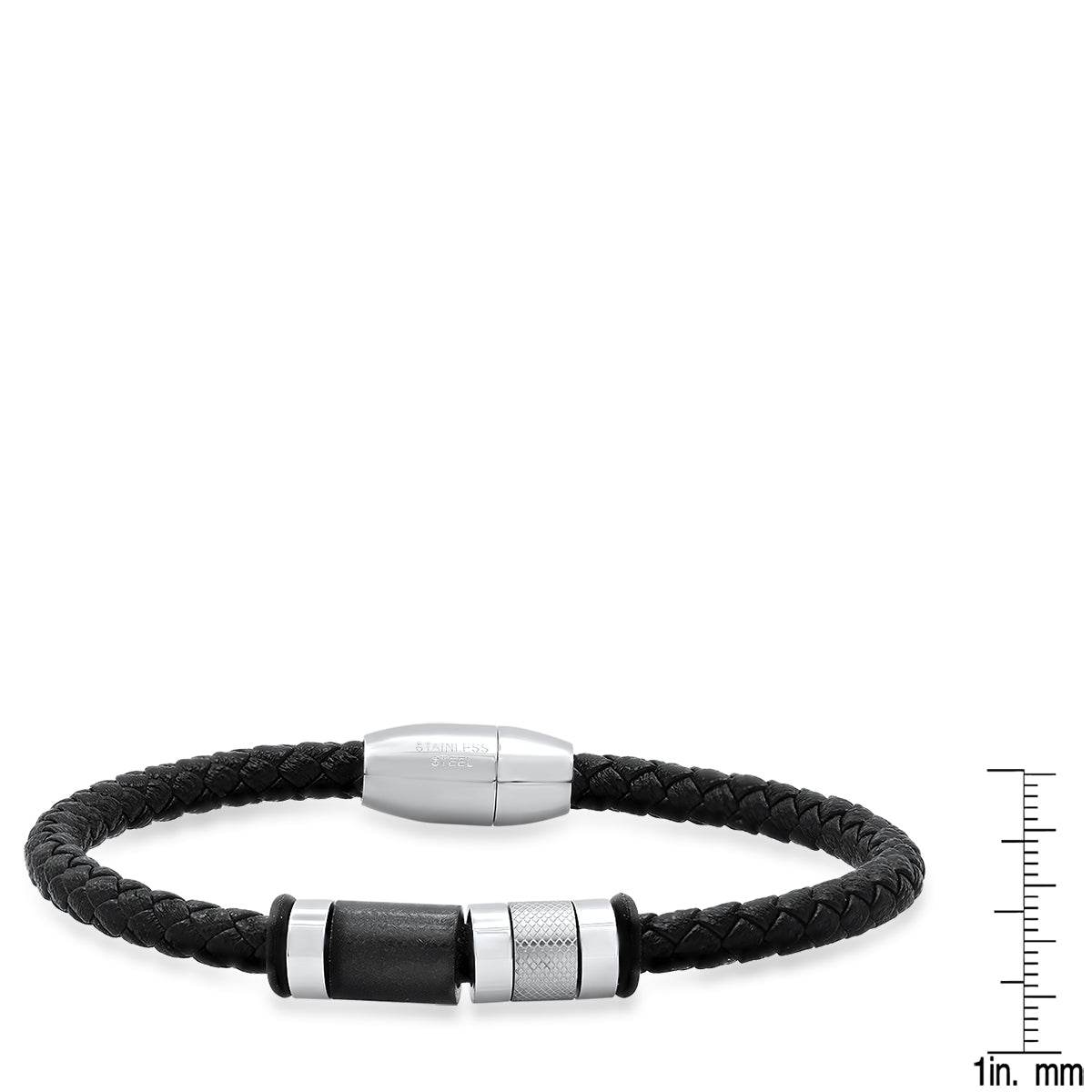 Ying Yang Braided Leather Bracelet