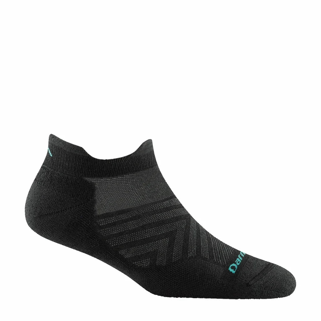 Darn Tough Run No Show Tab Ultra-Lightweight Cushion Running Womens Socks — Black