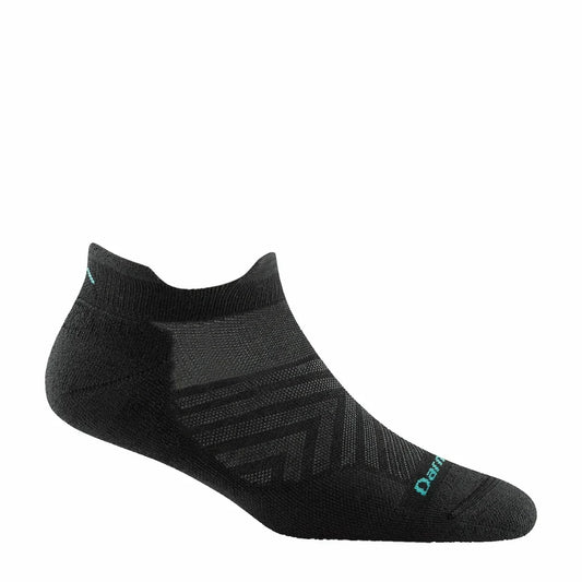 Darn Tough Run No Show Tab Ultra-Lightweight Cushion Running Womens Socks — Black