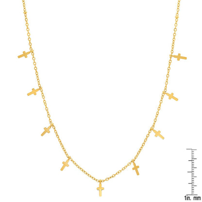 Ladies Stainless Steel Cross Charms Necklace