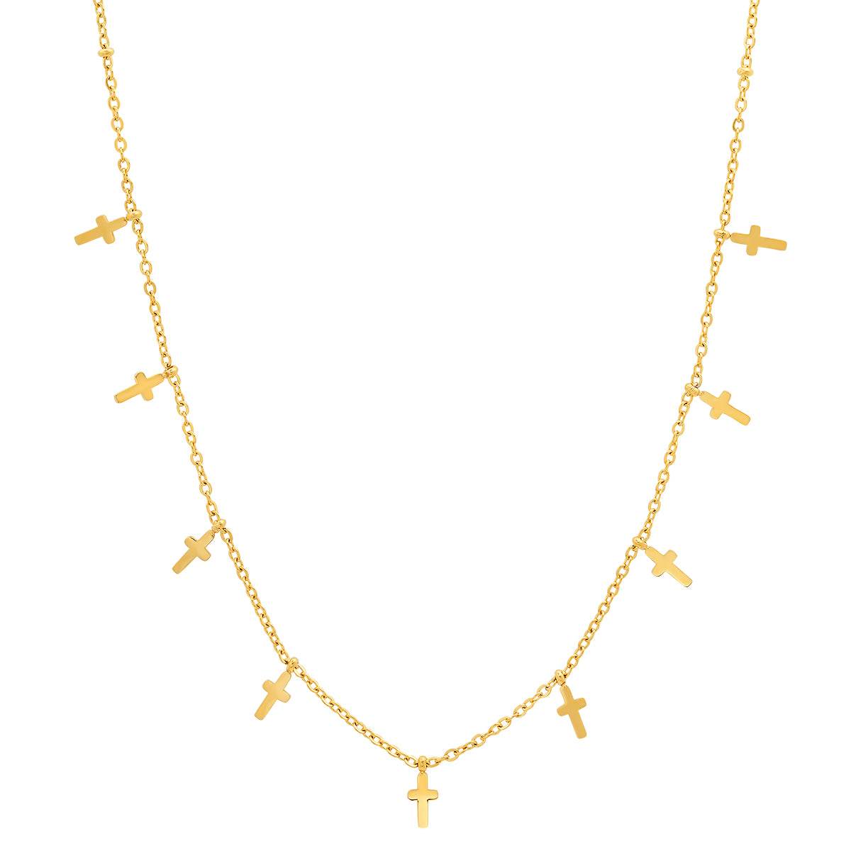 Ladies Stainless Steel Cross Charms Necklace