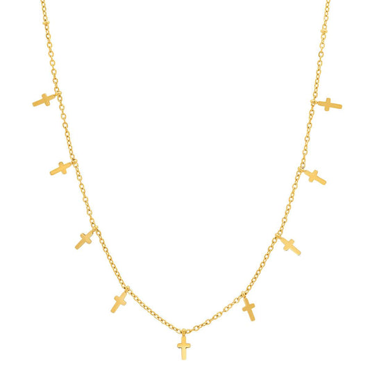Ladies Stainless Steel Cross Charms Necklace