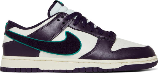 Nike Men's Dunk Low 'Chenille Swoosh Sail Grand Purple' Sneakers
