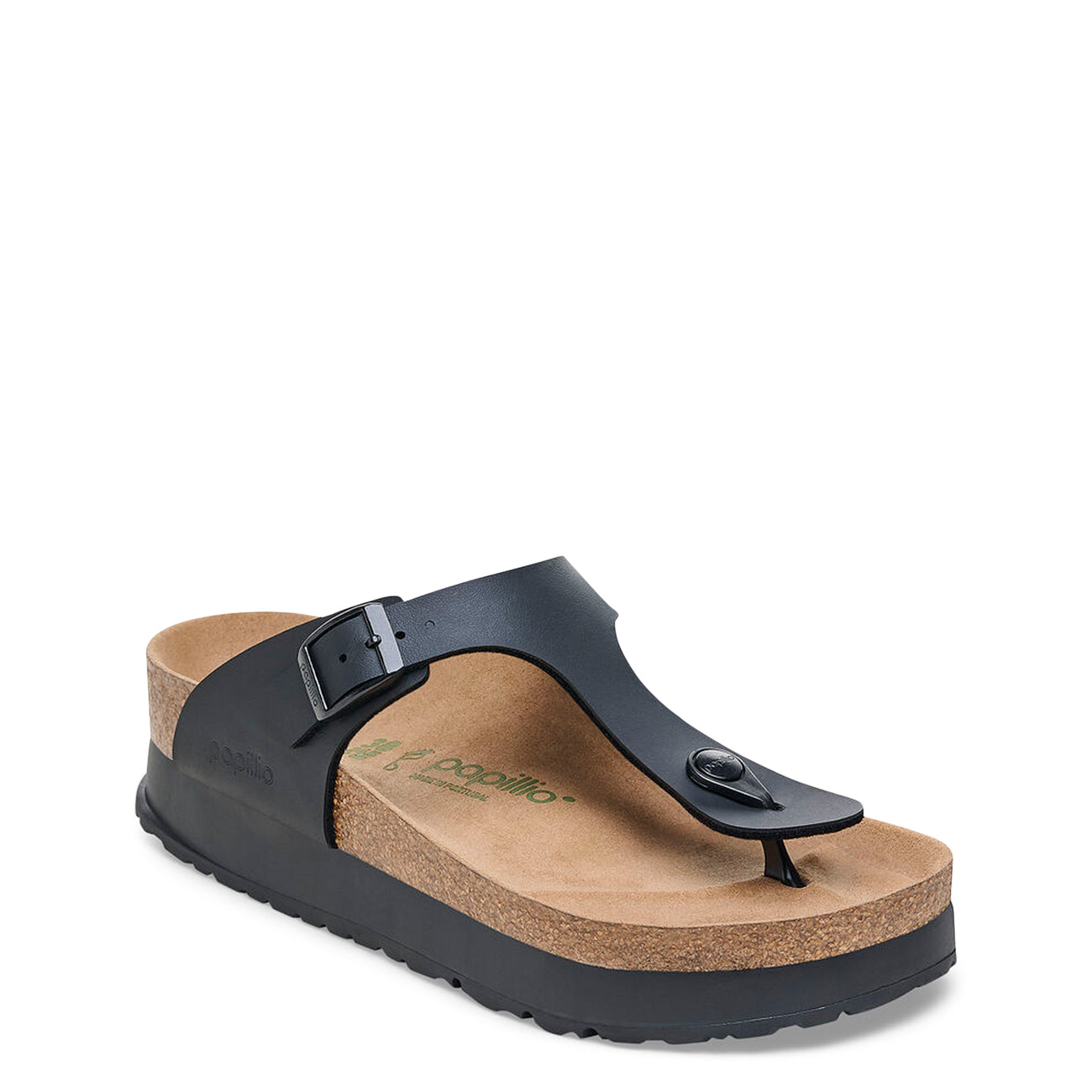 Birkenstock Unisex Gizeh Pap Flex Platform Birko Flor Black