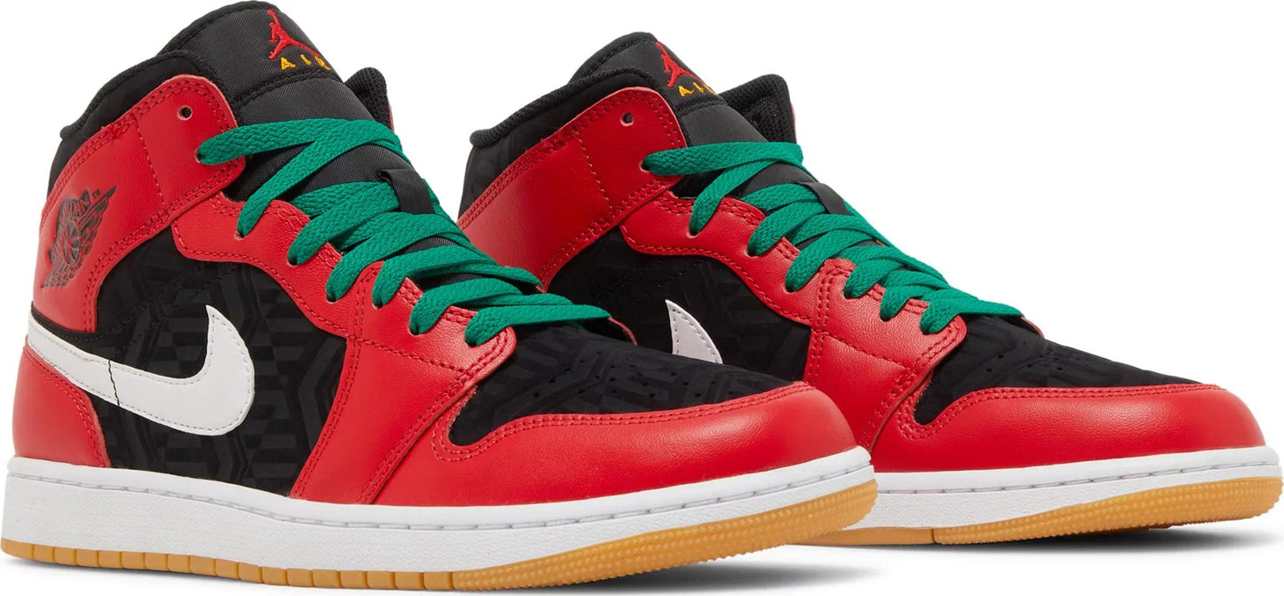 Black/Fire Red/White/Malachite-