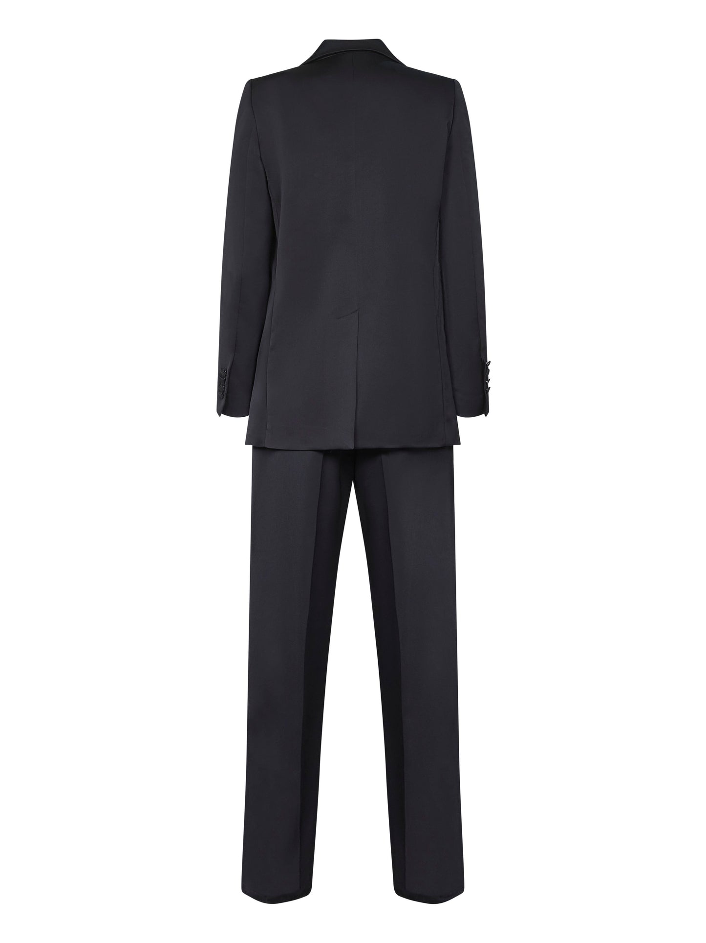 Midnight Blue Satin Suit
