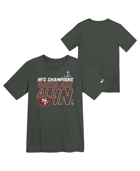 Nike Youth 49Ers 2023 Nfc Champions Locker Room Trophy Collection T-Shirt T-Shirts