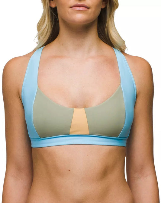 Women's Prana Tulum Criss Cross Removable Soft Cups Upf 50+ Bikini