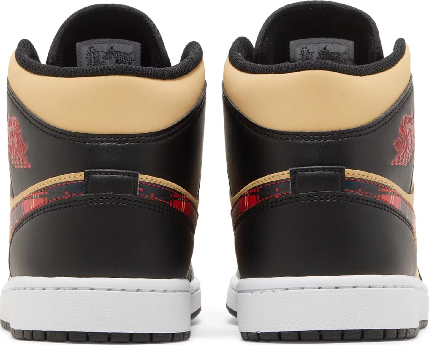 Air Jordan Men's Retro 1 Mid Se 'Tartan Swoosh' Sneakers