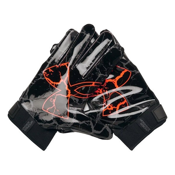 Under Armour Men's Limited Edition F9 Nitro Football Gloves - Black/Pheonix Fire
