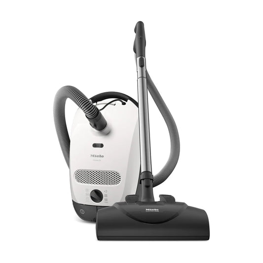 Miele Classic C1 Cat & Dog Pet Canister Vacuum Cleaner in Stainless Steel White