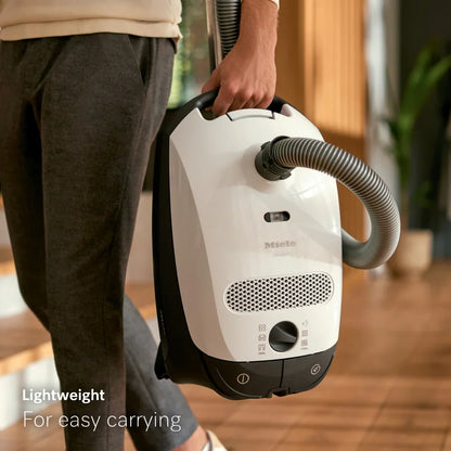Miele Classic C1 Cat & Dog Pet Canister Vacuum Cleaner in Stainless Steel White