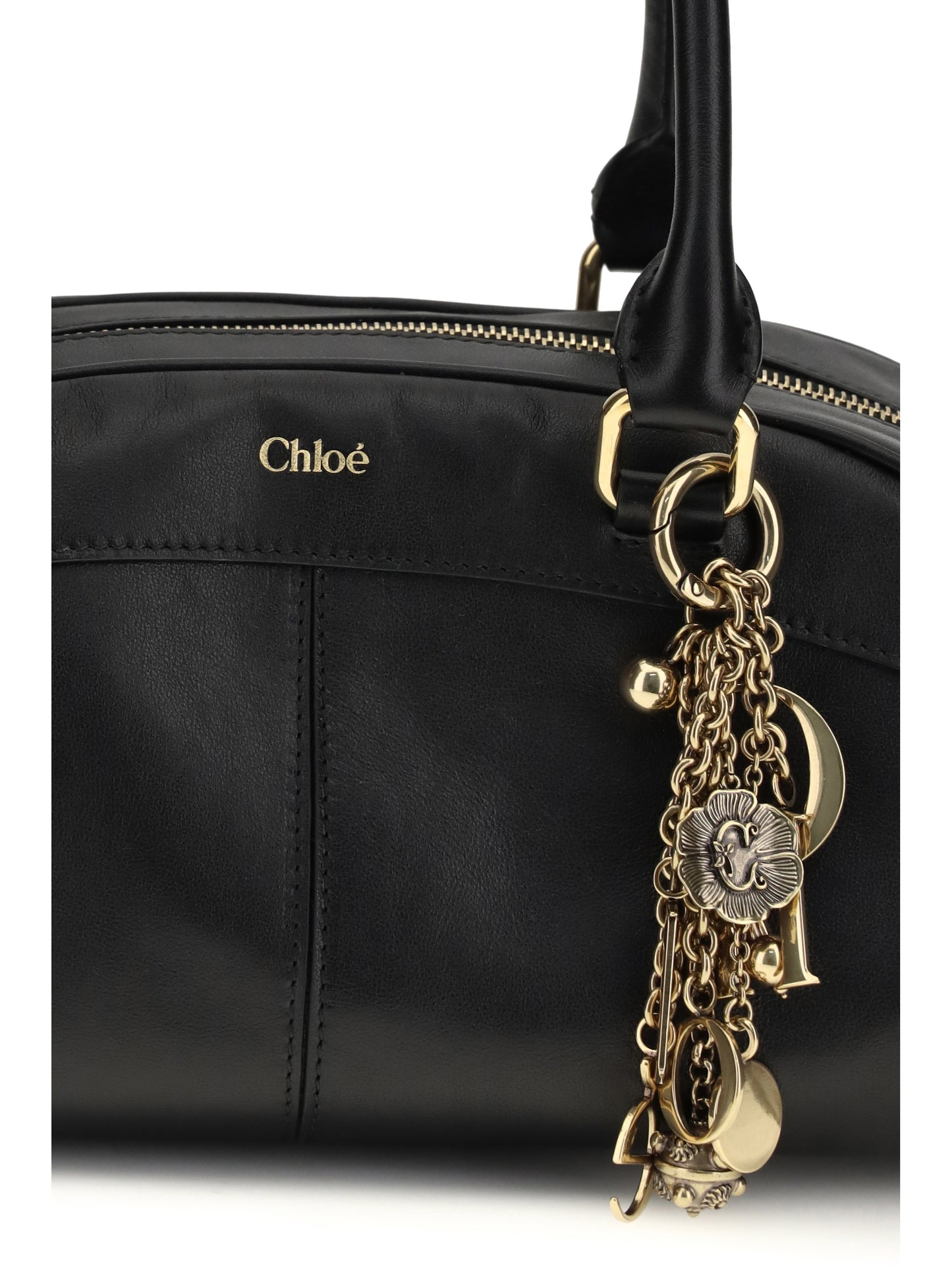 Bowling Handbag Calfskin Black
