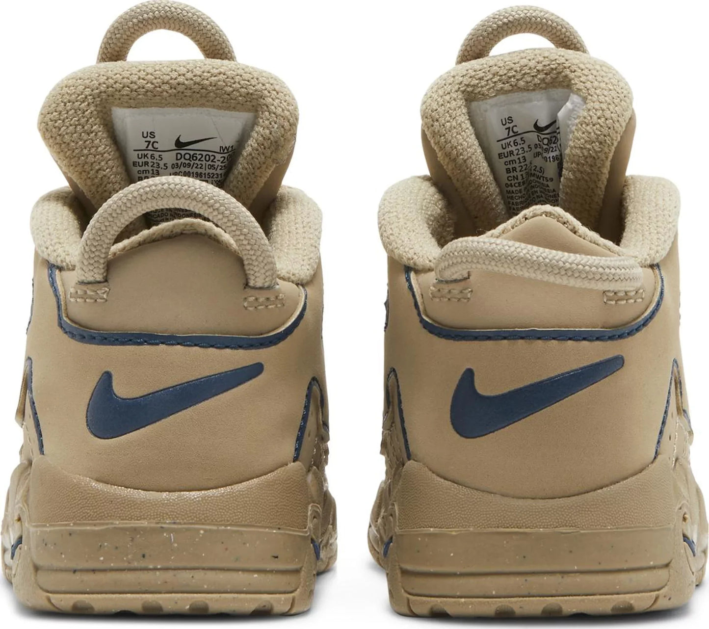 Nike Toddlers Air More Uptempo 'Limestone Valerian Blue Td' Sneakers