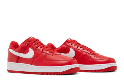 Nike Men's Air Force 1 Low Retro Qs 'Color Of The Month University Red White' Sneakers