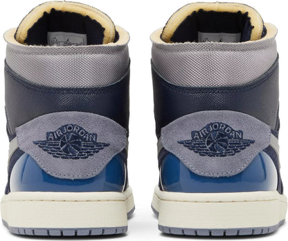 Air Jordan Men's Retro 1 Mid Se Craft 'Obsidian French Blue Ashen Slate White' Sneakers