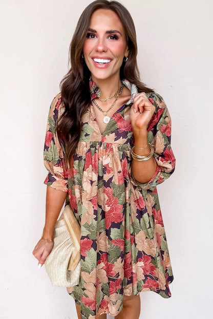 Threaded Pear Annika Half Sleeve Mini Dress