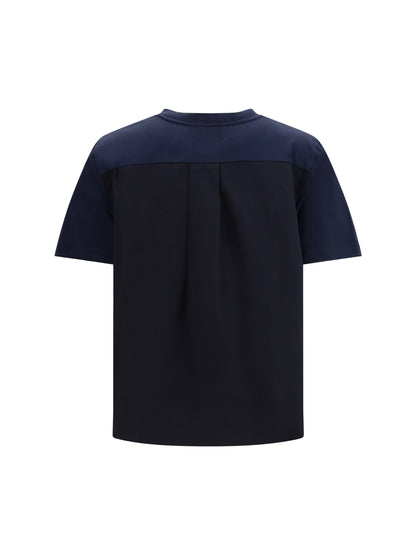 T-Shirt Embroidered Logo Blue/Black