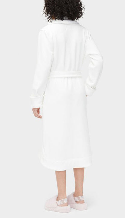 UGG Women's Duffield II Double Knit Fleece Robe Cream