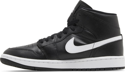 Air Jordan Women's Retro 1 Mid 'Black White' Sneakers