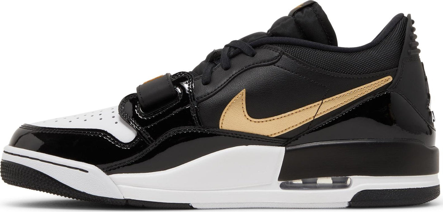 Black/Metallic Gold-White-