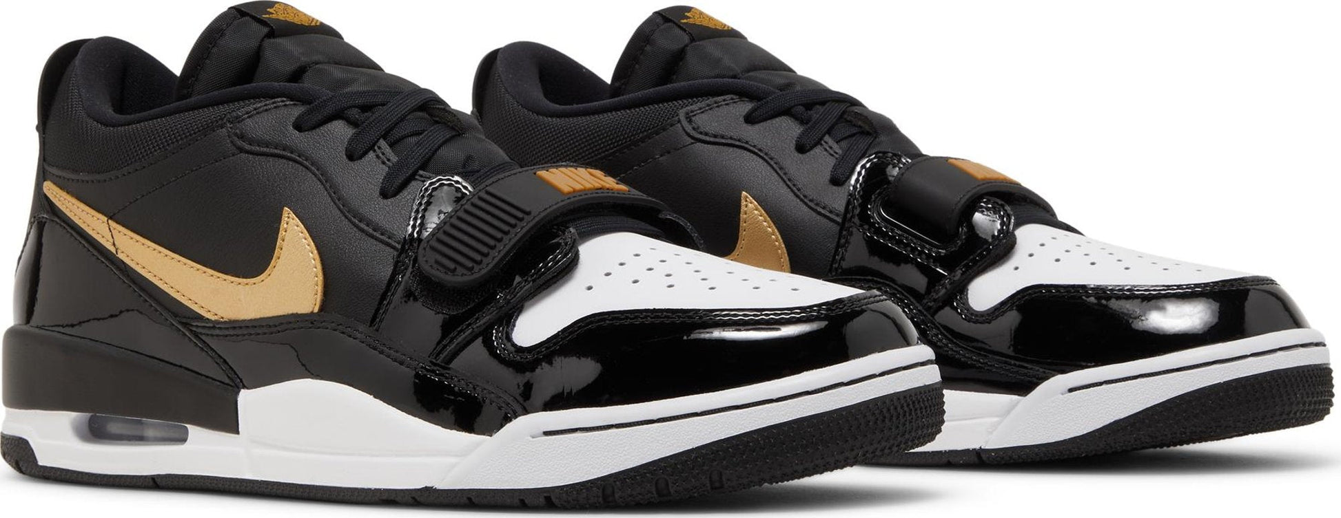 Black/Metallic Gold-White-