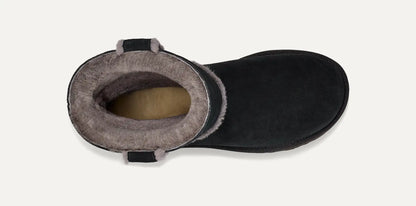 [1098078-blk] Womens Ugg Classic Short Spill Seam Boot 'black' - Black