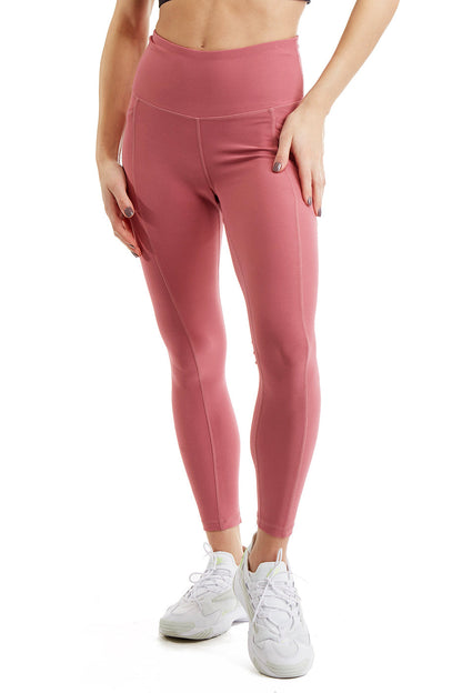 Turtle Bay New York Women's 7/8 Legging in Strong Compressed Double Knit Polyester Blend Fabric with side phone Pockets
