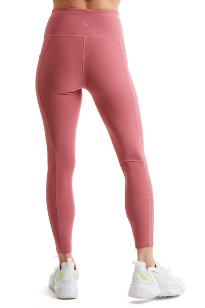 Turtle Bay New York Women's 7/8 Legging in Strong Compressed Double Knit Polyester Blend Fabric with side phone Pockets