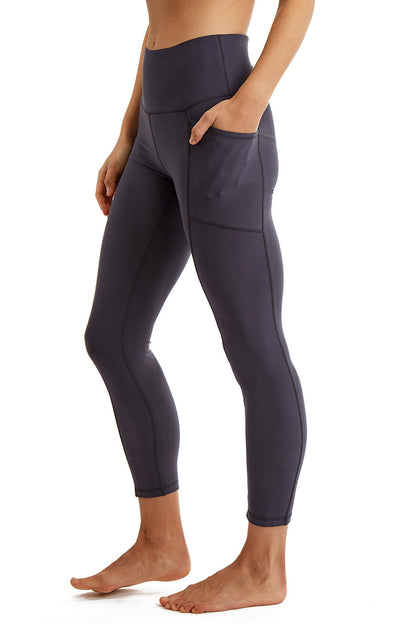 Turtle Bay New York Women's 7/8 Legging in Strong Compressed Double Knit Polyester Blend Fabric with side phone Pockets