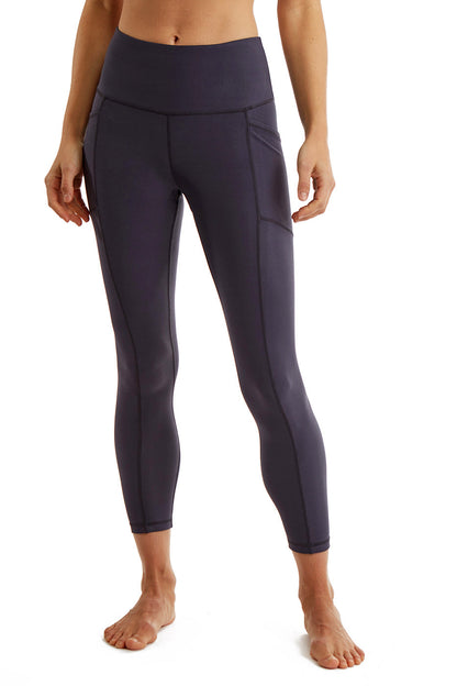 Turtle Bay New York Women's 7/8 Legging in Strong Compressed Double Knit Polyester Blend Fabric with side phone Pockets