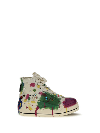 High Top Sneakers Off White Paint-Splatter