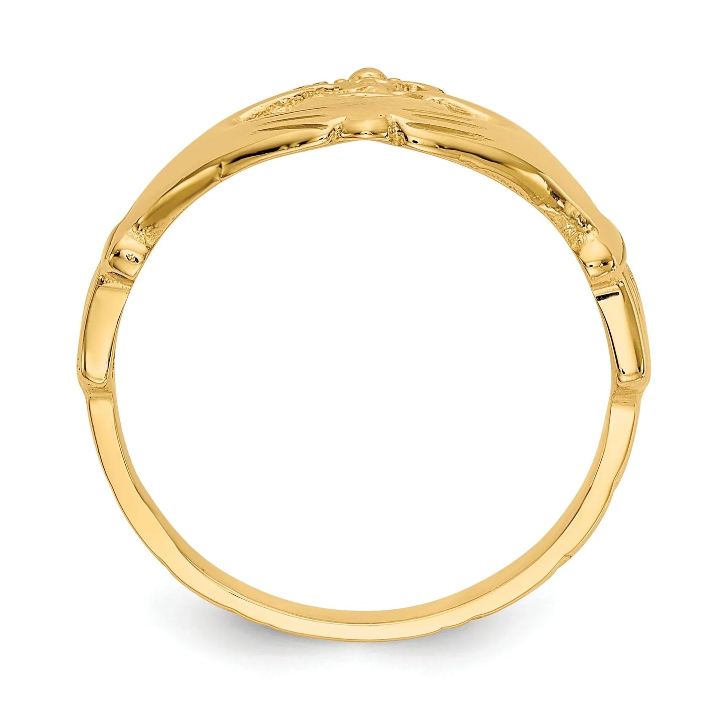 10k Yellow Gold Irish Claddagh Ring