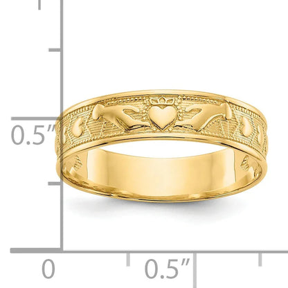 10k Gold Claddagh Band
