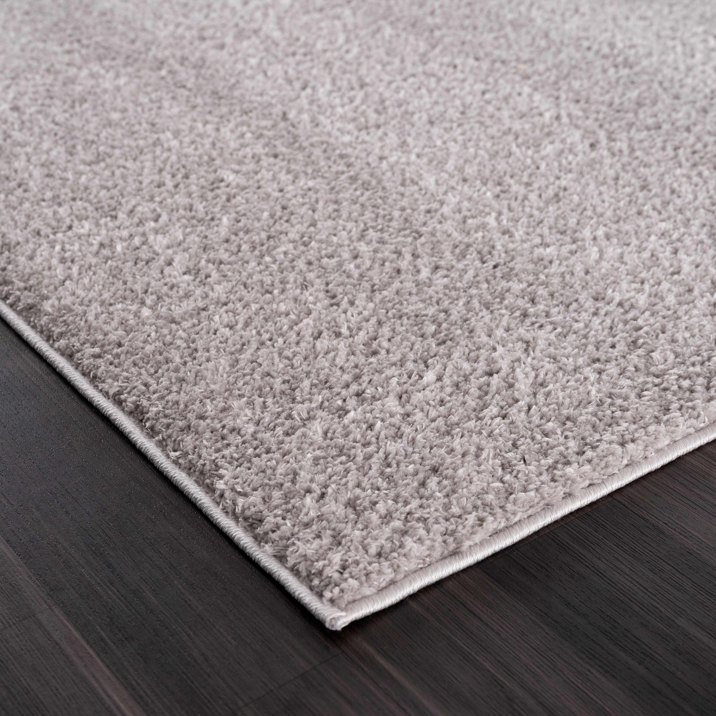 Judy Solid Gray Washable Shag Rug - Clearance