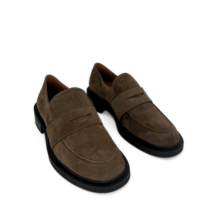 Drew Suede Loafers - Dark Brown