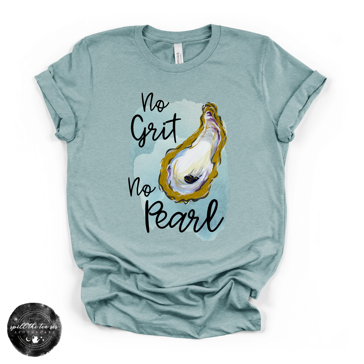 No Grit No Pearl Tee | Oyster Nautical Graphic T-Shirt