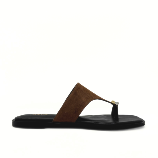 Cece Thong Sandals - Taupe Suede