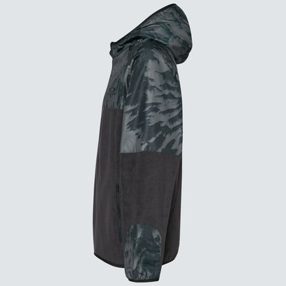 Oakley Men's Wanderlust FZ Hoodie - Black/Mountain TD Print