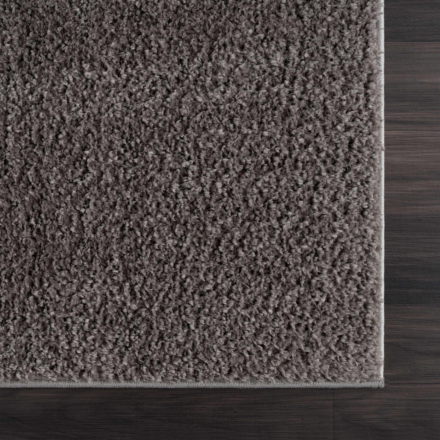 Judy Solid Dark Gray Washable Shag Rug - Clearance
